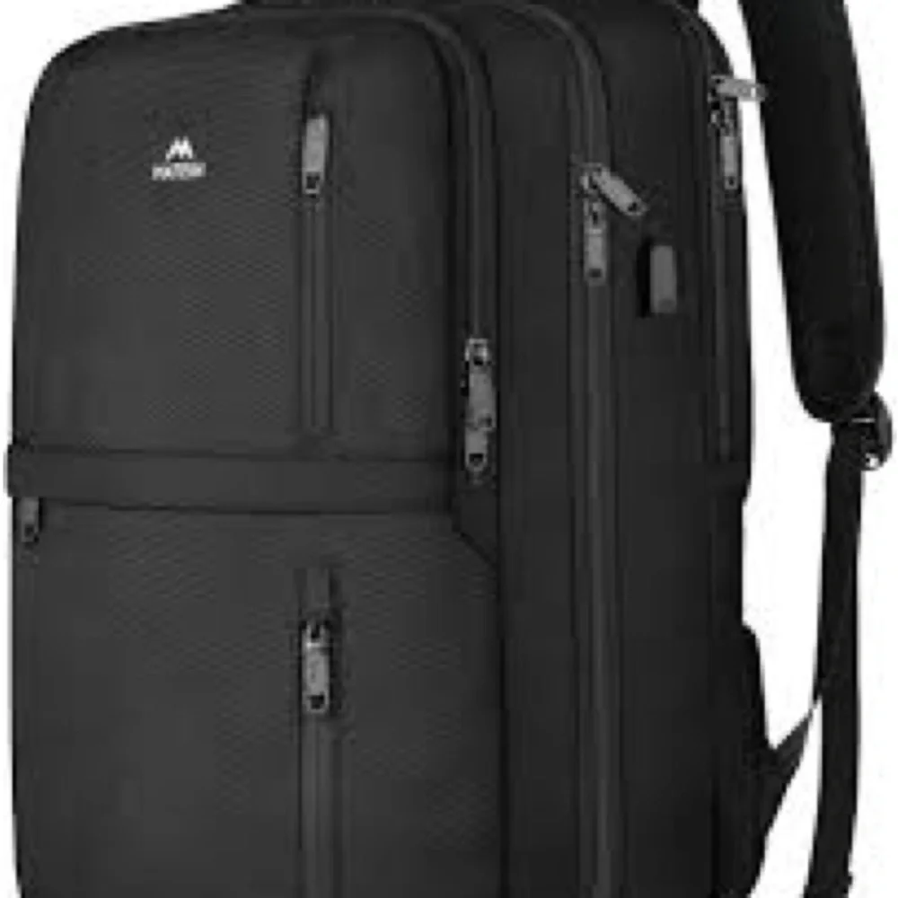 Matien Black Backpack Carry On Travel Bag 17 inch New